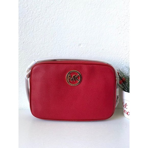 Michael Kors Fulton LG EW Crossbody Red - Picture 1 of 8